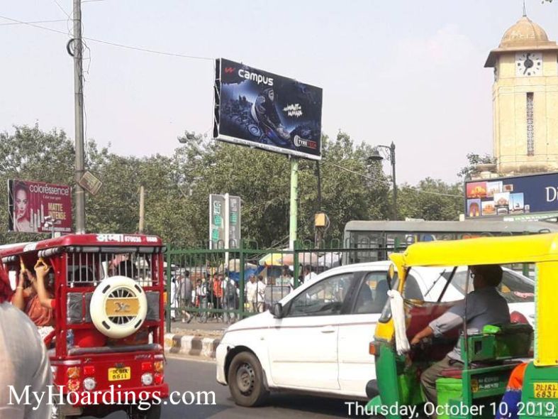 Outdoor Advertising in India, Food Plaza Kamla Market towards Ajmeri Gate New Delhi Billboard advertising, Flex Banner